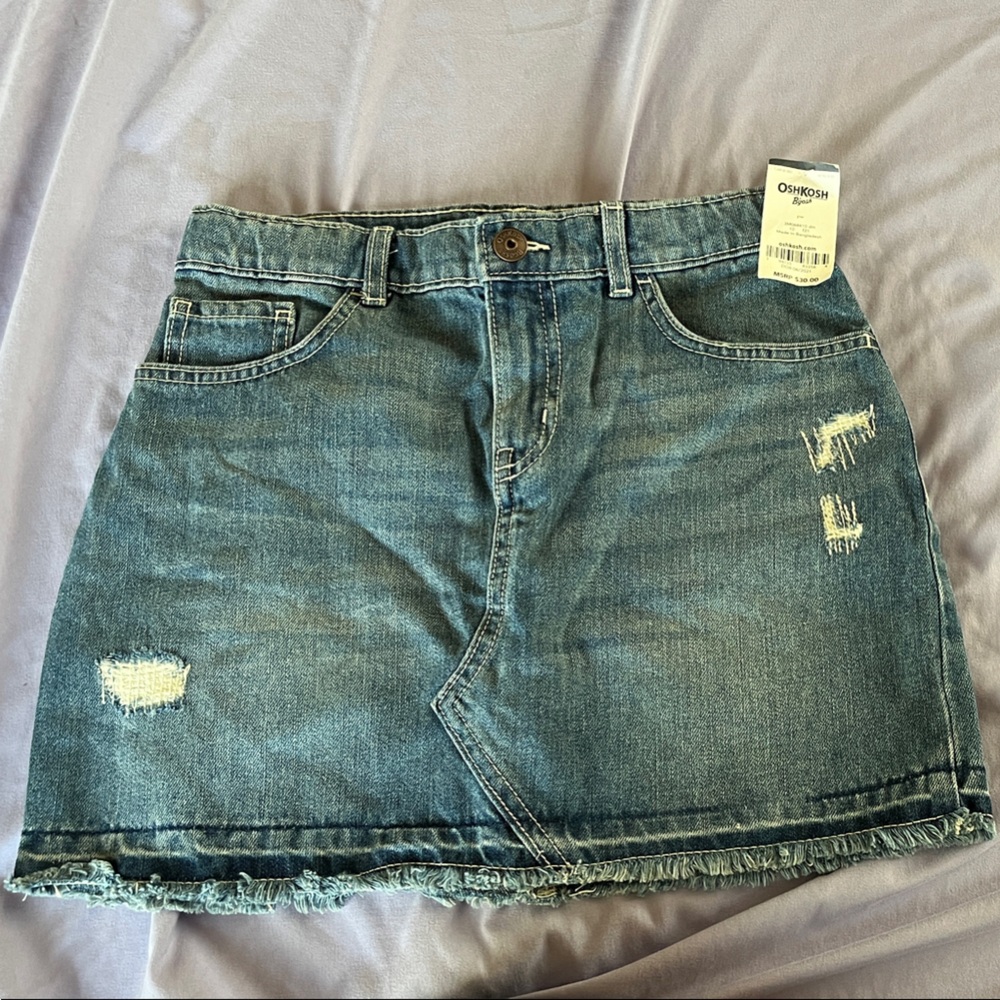 OshKosh B'gosh Girls Blue Denim Skirt size 10